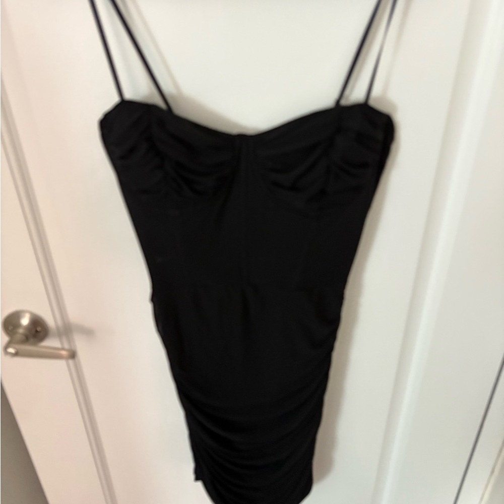 Blue Blush Corset Black Mini Dress